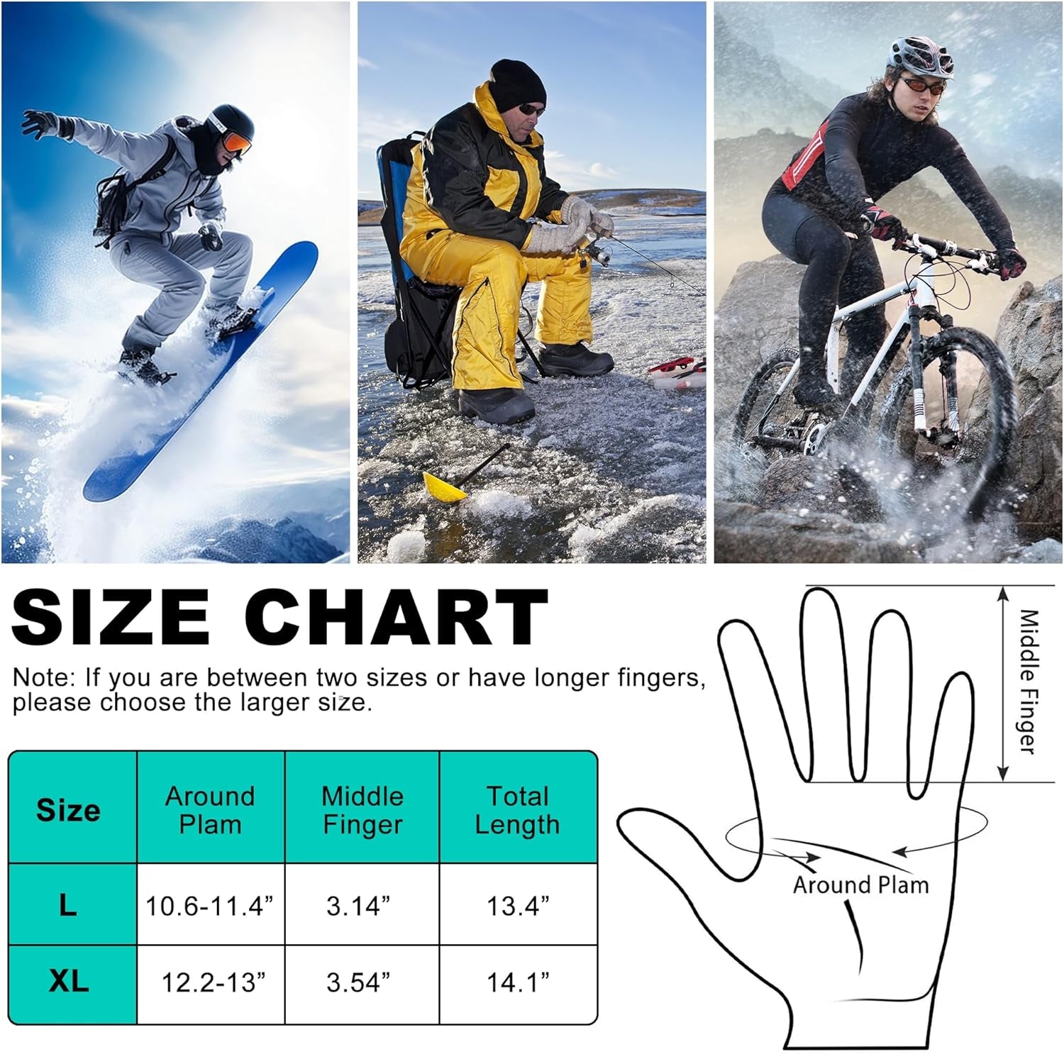 Electric Rechargeable Battery Thermal Gloves for Men Women, 7.4V Touchscreen Waterproof Windproof Heated Gloves for Hiking Skiing, Outdoor Indoor Portable Battery Hand Warmer