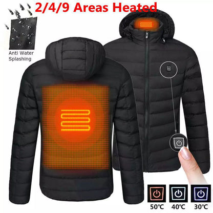 USB Electric Heating Winter Jacket for Men and Women